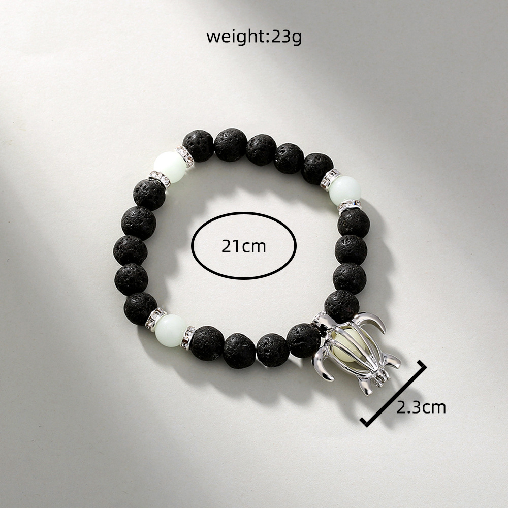 Bracelet de perles lotus phosphorescent brillant dans le noir_voghion.com