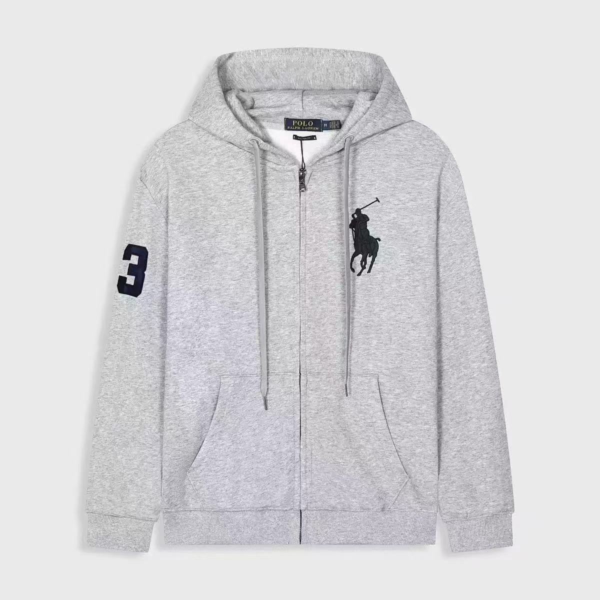 Zipper grey black horse