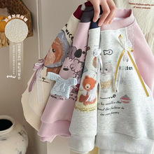 【3D印花】谢金毛童装宝宝加绒卫衣女洋气百搭2025秋冬新女童上衣