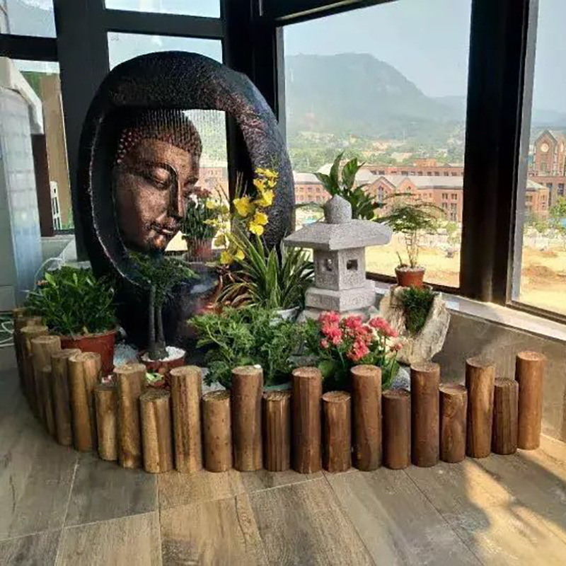 Outdoor Yard Fence Carbonized Preservative Wood Fence Garden Wooden Poles Round Logs Solid Wood Fence Wooden Fence Vegetable Garden 