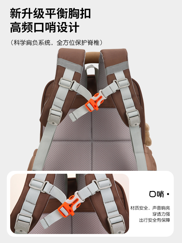 1-6 Mochila de estudiantes de primaria de color extranjero, mochila de alta calidad, mochila de gran capacidad, mochila ligera