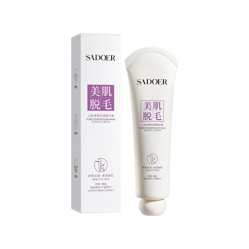 Shangduo limpio y suave crema de depilación 90g suave no irritante, suave y suave para eliminar el vello de las axilas, crema de depilación al por mayor.