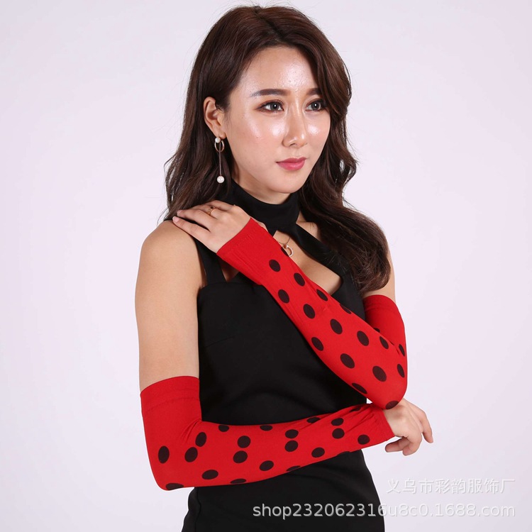 Halloween manga fantasma esqueleto guante largo de medio dedo protector solar manga zombie accesorios de ropa vampira