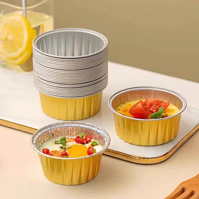 空气炸锅纸锡纸小碗食品级可重复用蛋糕模具布丁杯发糕锡纸杯铝箔