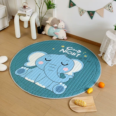 Avtomobil döşəmə paspasları Invisible Storage Floor Mat Round - elephant-diameter-150cm-error-10-3cm