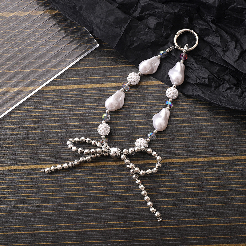25g Weight Bag Pendant, Mobile Phone Chain, Keychain Classification 1 Piece Quantity Daily Occasion Beaded, Alloy Material Star, Heart Shape, Bow Knot Pattern Unisex Gender Modern Style, Classic Style Style Modern Style Classic Style Star Heart Shape Bow Knot Beaded Alloy Unisex Bag Pendant Mobile Phone Chain Keychain 6