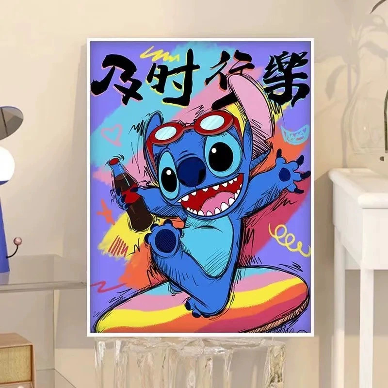 Рисование стразами Douyin DIY Kuromi и клубничный мишка, круглые клеевые стрази, 30×40–40×50 см без рамы