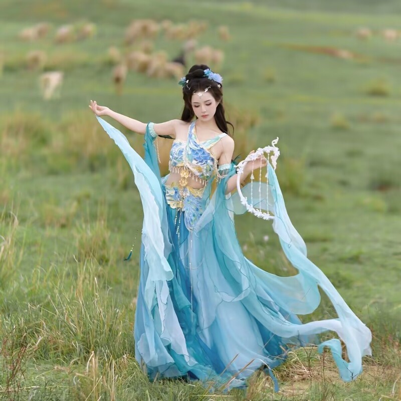 Original Hanfu Butterfly Girl Dunhuang Flying Immortal Exotic Style Adult Dance Performance Improved Full Set Western Region Girl Summer