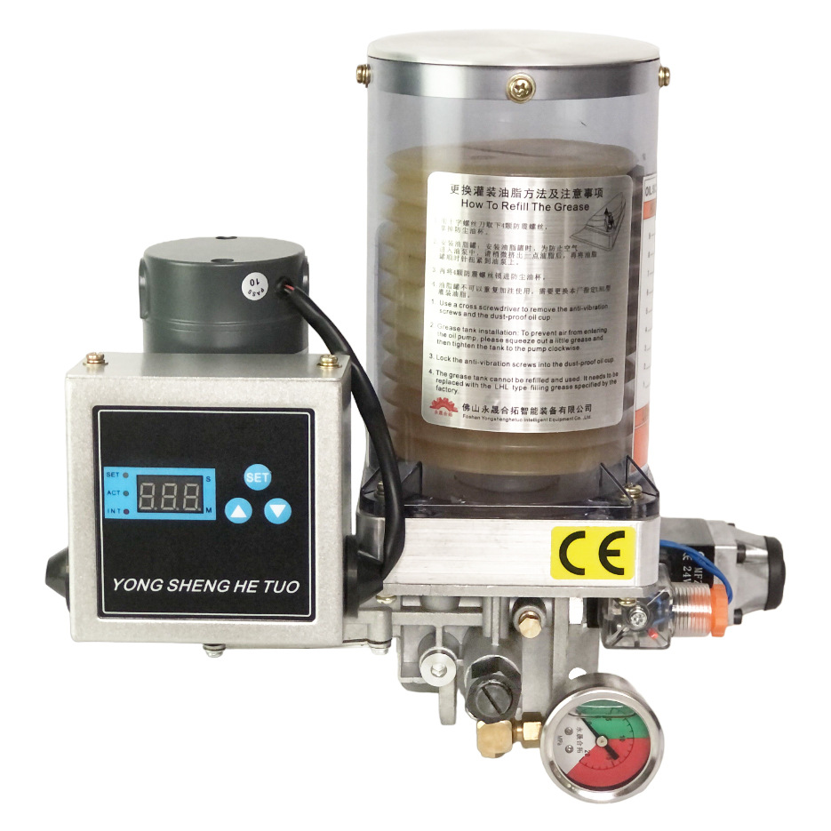 带时间控制罐装式电动油脂润滑泵 带卸压递进式黄油泵 24V 220V