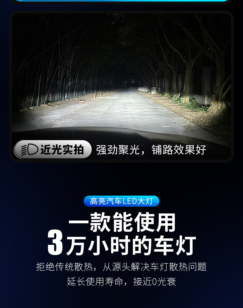Explosive 140W double copper tube high power car LED headlight h11h4 bulb h7led lamp car led headlight