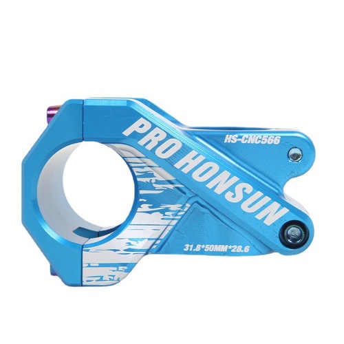 HONSUN Colorful Bicycle Handlebar Stem 31.8*50mm Aluminum Alloy Vertical Pipe CNC Ultra-Light Mountain Bike Short Handlebar Stem