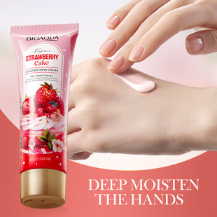 Full English Strawberry Cake Nourishing Hand Cream Bioaoua Autumn and Winter Moisturizing Hand Cream Cross-Border Foreign Trade Wholesale
