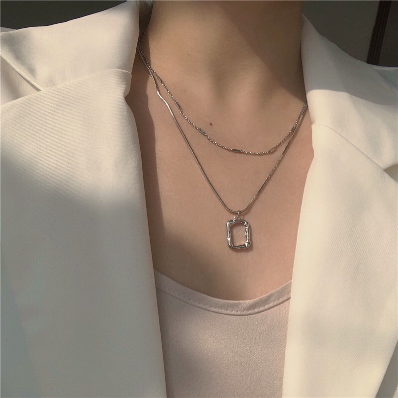 Abyb charming Song Yuxi with the same paracene female clavicle chain new wild art box hip hop ha
