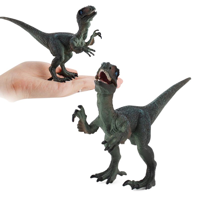 Simulación transfronteriza modelo de dinosaurio jurásico Cognitivo para niños Velociraptor Double Ridge Triceratops Juguetes de decoración hechos a mano