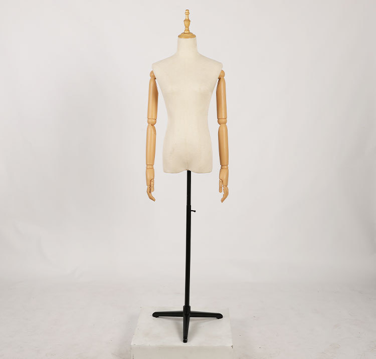 Modelo de busto femenino accesorios tienda de ropa hierro negro de 3 pies boda ventana maniquí maniquí estante de exhibición estante de modelo