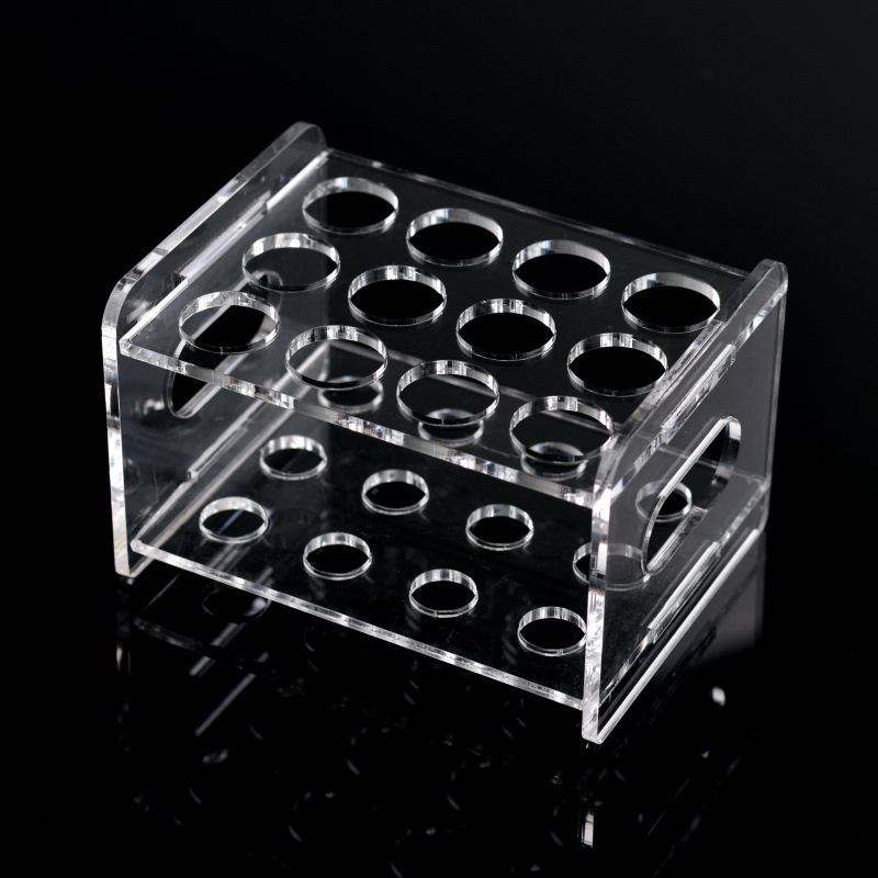 有机玻璃试管架25ml离心管架 亚克力酒杯架 亚马逊酒杯管架 孔径2