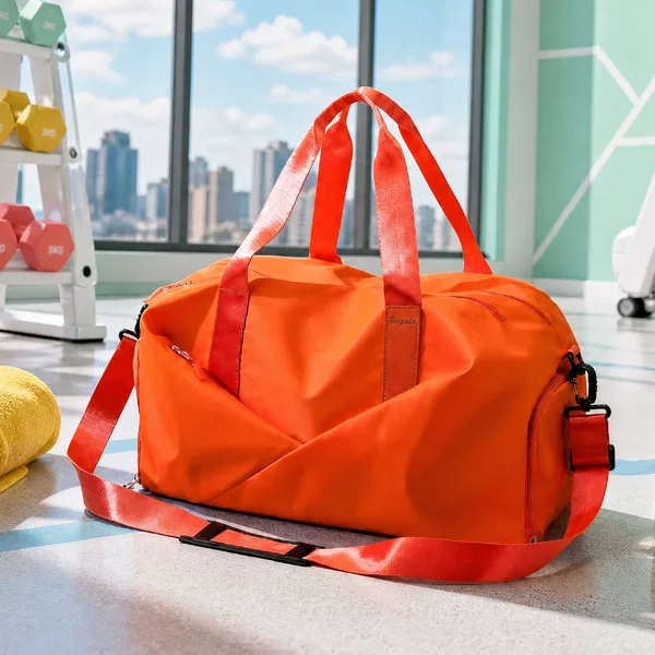 Fitness Bag Women's Portable Large Capacity Dry and Wet Separation Yoga Sports Bag Fashionable Oxford Cloth Luggage Bag Printable logo
