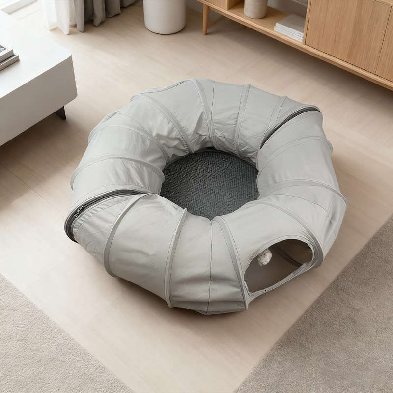Amazon's Best-Selling Summer Cooling Cat Tunnel, Foldable Donut Pet Tunnel with Cooling Mat, Cat Tunnel Passage