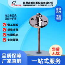 温度计保护管法兰安装式温度计护套直插式铜护套温度计护套铜护管