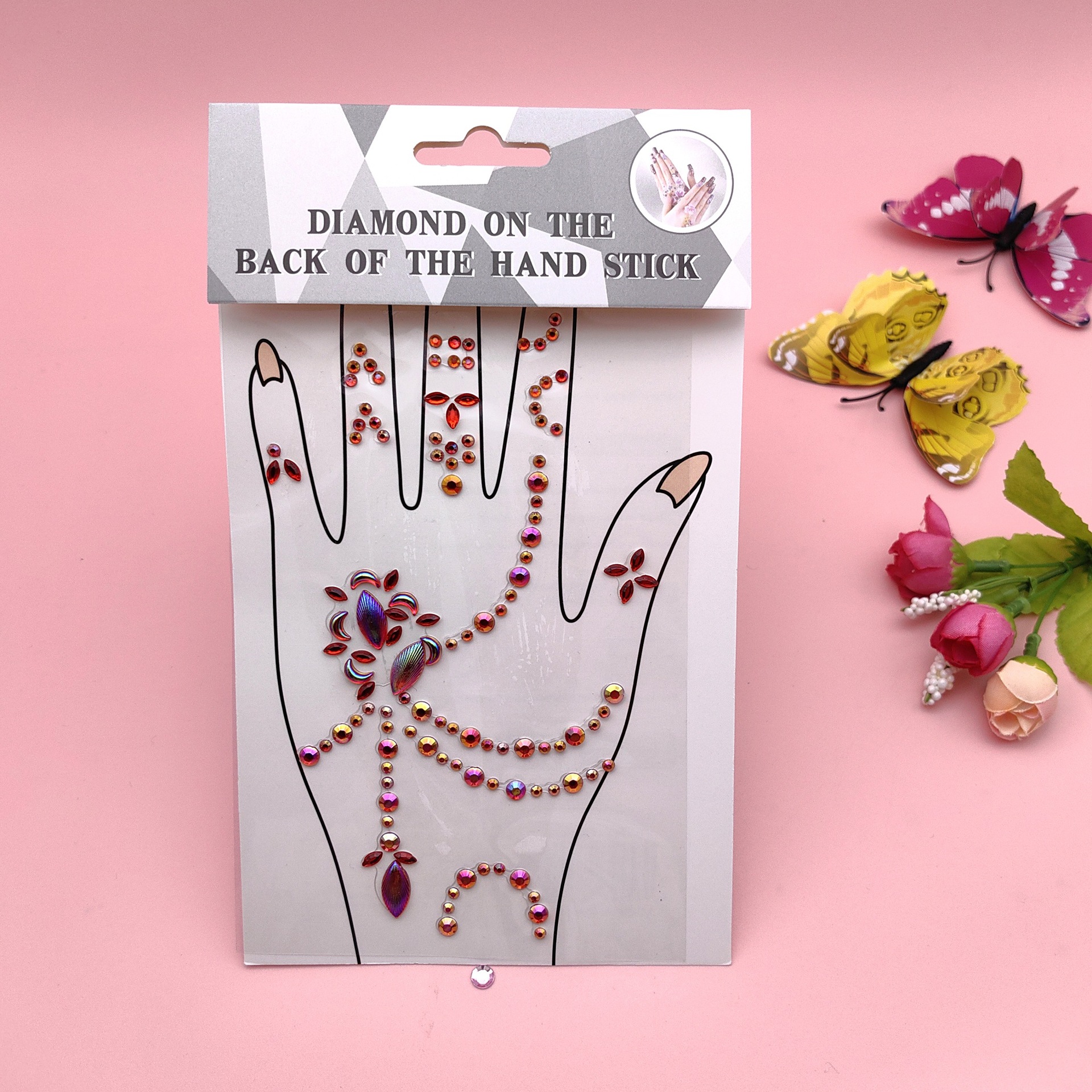 Nueva mano transfronteriza pegatinas decorativas acrílico música Festival Navidad joyería rhinestone manicura uñas pegatinas princesa