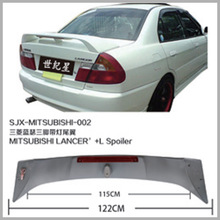 适用于东南菱帅尾翼 三菱蓝瑟 菱帅改装三脚带灯后尾翼打孔定风翼