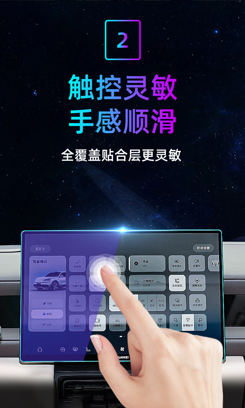 Suitable for 26 models of Hongmeng Zhixing Wenjie M6 central control tempered film car navigation screen protector display screen protective film