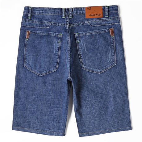 Popular Business Five-Point Pants Men's Elastic Cost-Effective Mid-Length Pants Men's Trendy Youth Mid-Waist Regular Denim Five-Point Pants