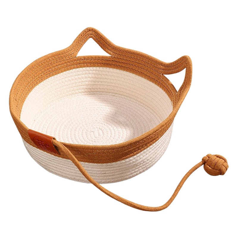 Ratán gato nido sofá perrera Four Seasons universal para dormir cattail gato cama gato tablero del rasguño estera del gato suministros para mascotas