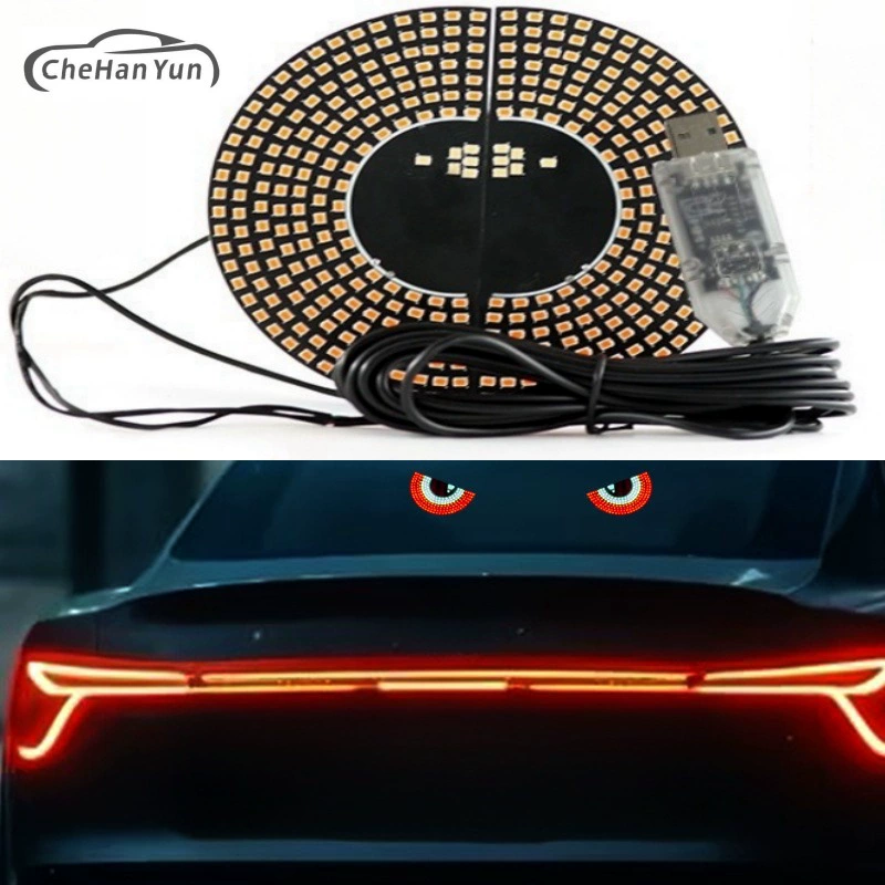 Новый автомобиль Дьявол Глаз Светодиодный Декоративный Свет Kazilan Большие Глаза Личность Несколько Режим USB без проводки