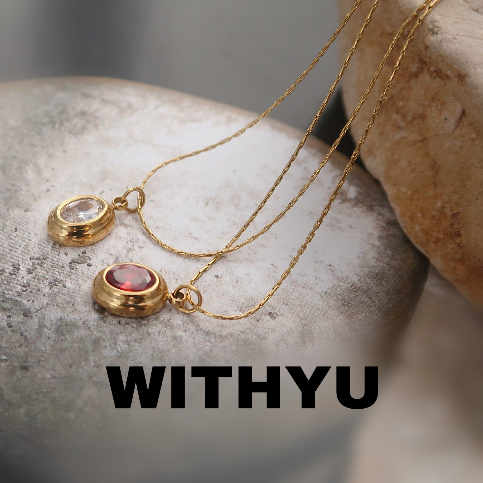 10g Weight Zircon Inlay Material Pendant Necklace Classification 1 Piece Quantity Daily Occasion Titanium Steel Material Oval Pattern Women's Gender Plating, Inlay Design Retro Style Titanium Steel Retro Oval Plating Inlay Zircon Pendant Necklace 5