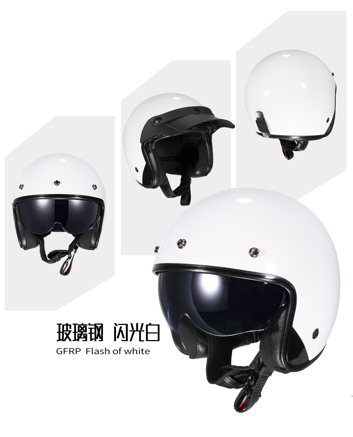 Harley Retro Motorcycle Helmet 6K Carbon Fiber Half Helmet