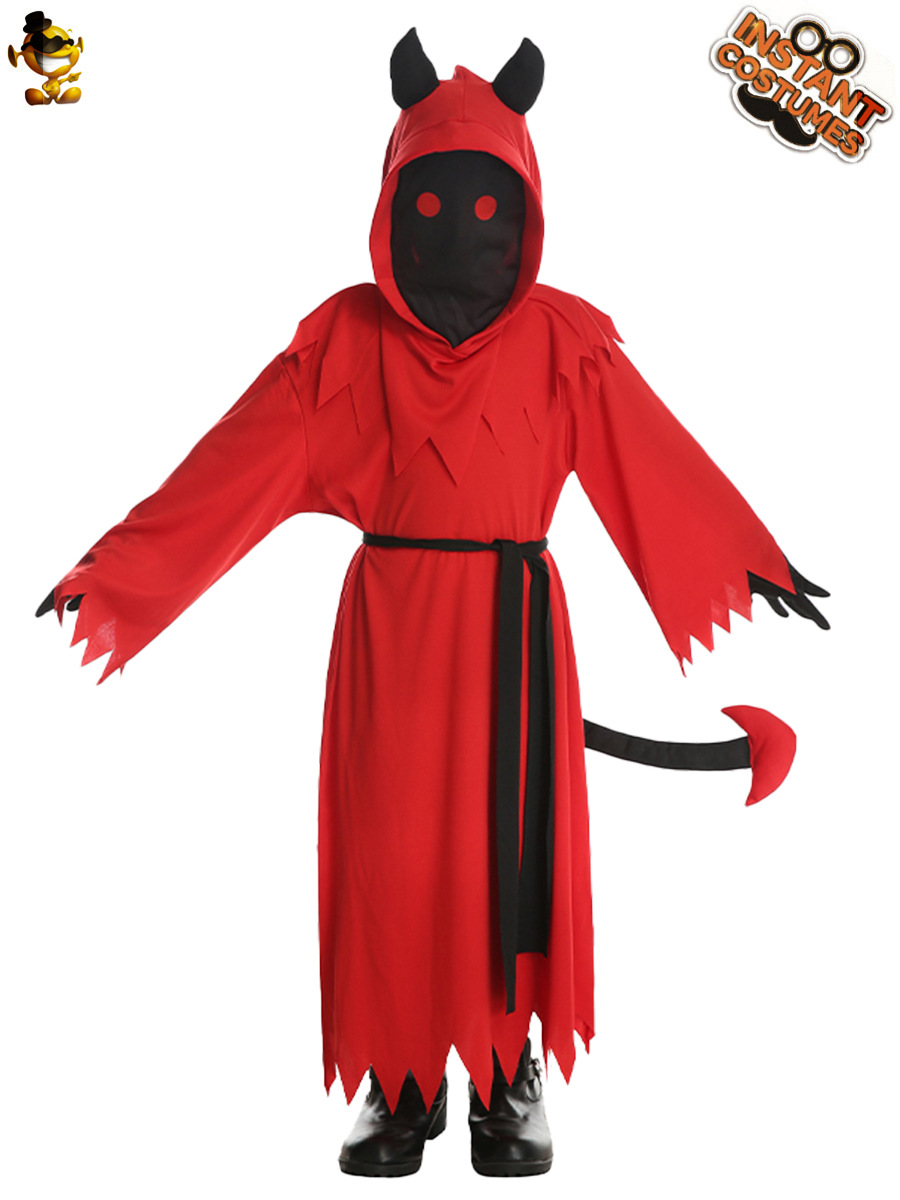 Los niños de Halloween rojo poco diablo partido traje etapa rendimiento ropa distribución al por mayor