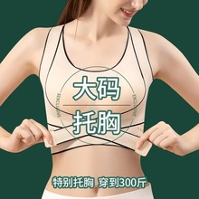 带胸垫一体文胸大码胖mm美背背心防下垂聚拢潮汕内衣女收副乳抹胸