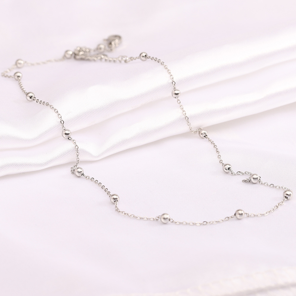 Solid Color Pattern Simple Style Solid Color Stainless Steel Titanium Steel Plating Necklace