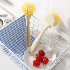 Household Multi-functional Pan Scraper Kitchen Wheat Straw Pot Scrubber Cleaning Dish Brush Long Handle Non-stick Cooking Oil Brush
