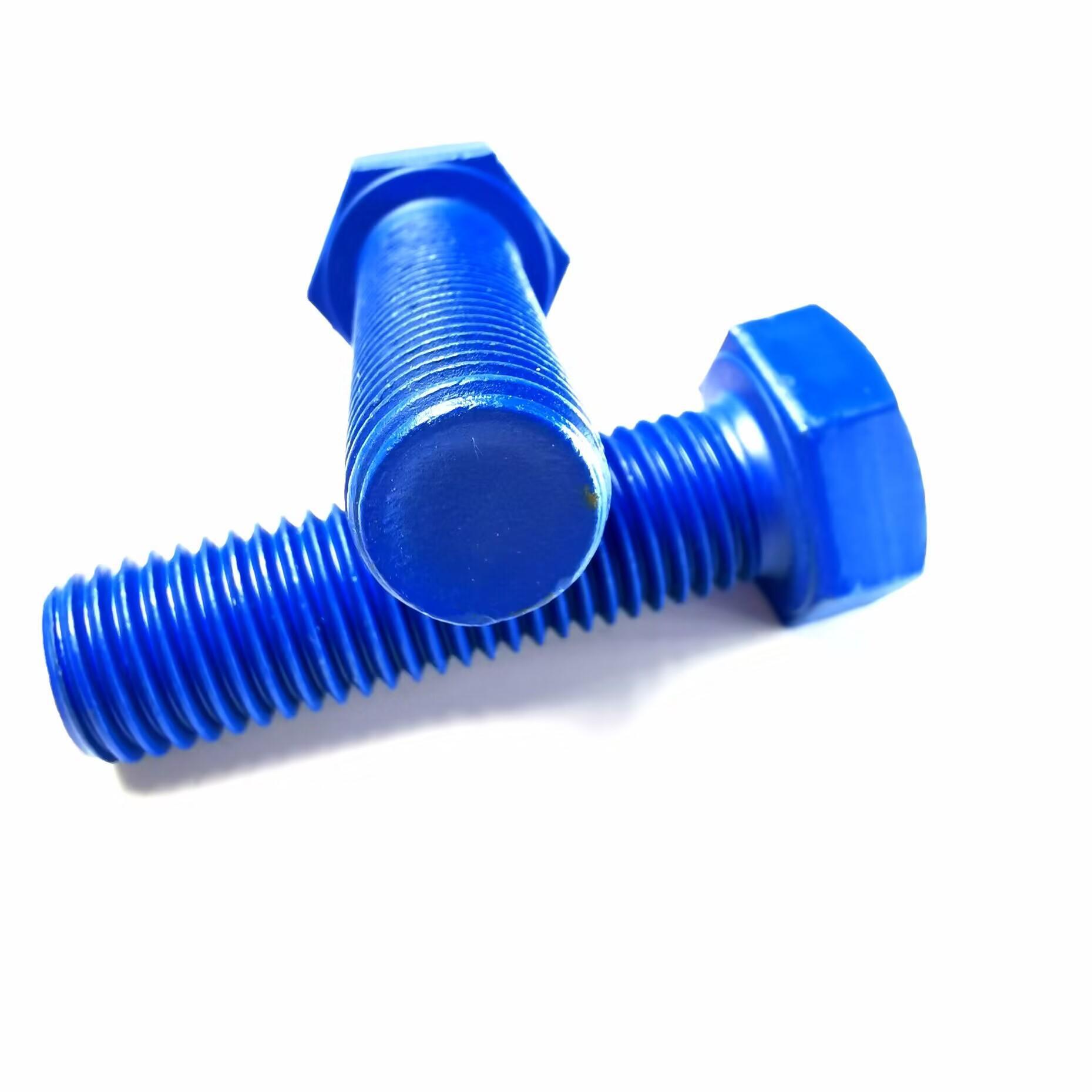 ASTM A325高强度螺栓蓝色特氟龙阿斯米螺丝紧固件