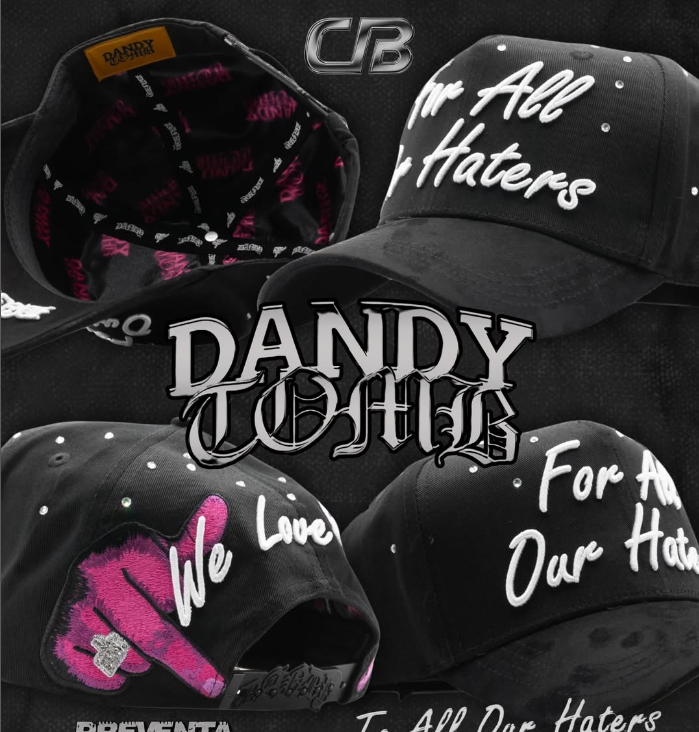 Aliexpress spot Dandy letras bordadas ajustables gorra de boca de pato borde curvo con taladro gorra de béisbol