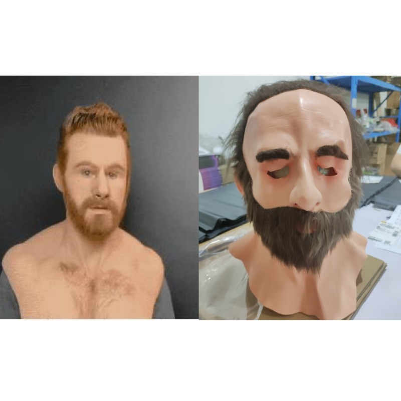 Estación independiente de Halloween nueva Máscara vieja abuela tocado vestir apoyos látex Calvo sombrerería transfronteriza