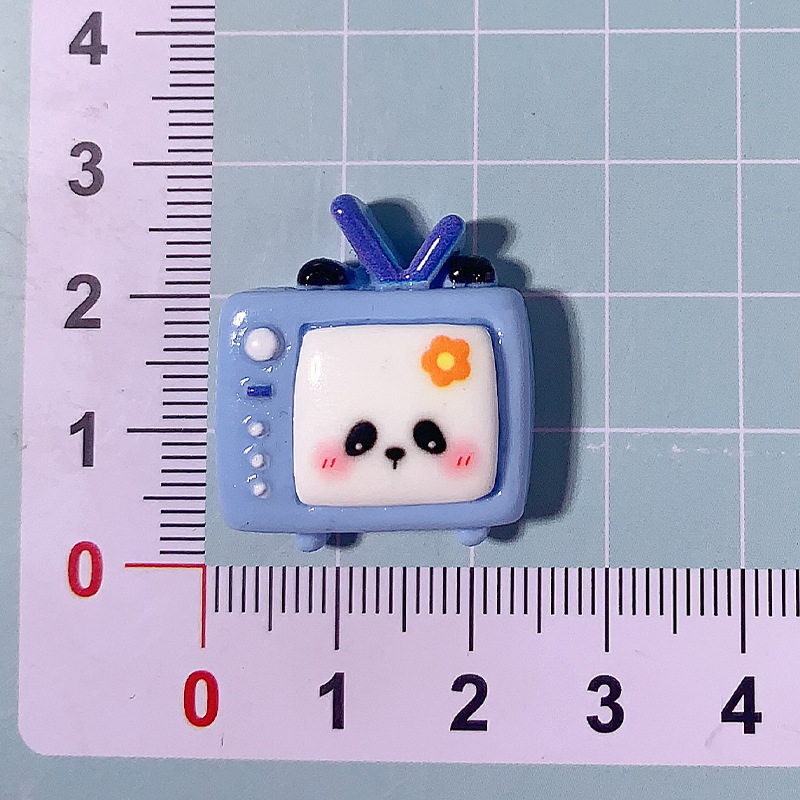 Nuevas frutas de dibujos animados panda oriental diy accesorios de resina pegamento crema adornamiento para el cabello de la caja del teléfono móvil botones de zapatos materiales hechos a mano, etc