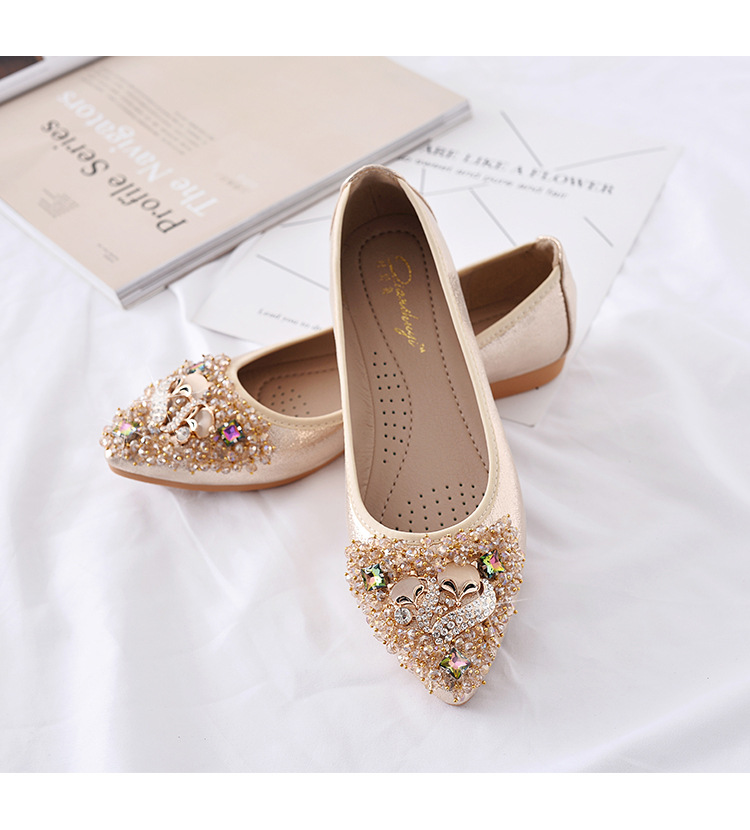 Women's Elegant Solid Color Point Toe Flats display picture 6
