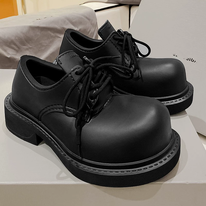 Мужские кроссовки Steroid Mickey Derby, с круглым носком, на шнуровке, на толстой подошве, увеличивающие рост, низкие, с широким носком и резиновой толстой подошвой.