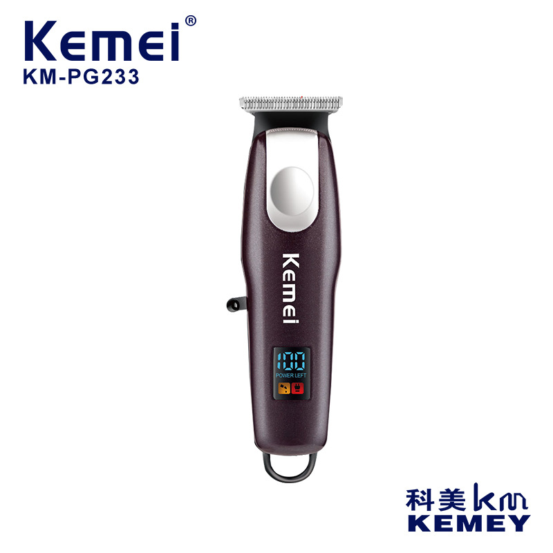 Corte de pelo eléctrico Kemei KM-PG233 corte de pelo eléctrico doméstico corte de pelo digital transfronterizo corte de pelo digital corte de pelo al por mayor