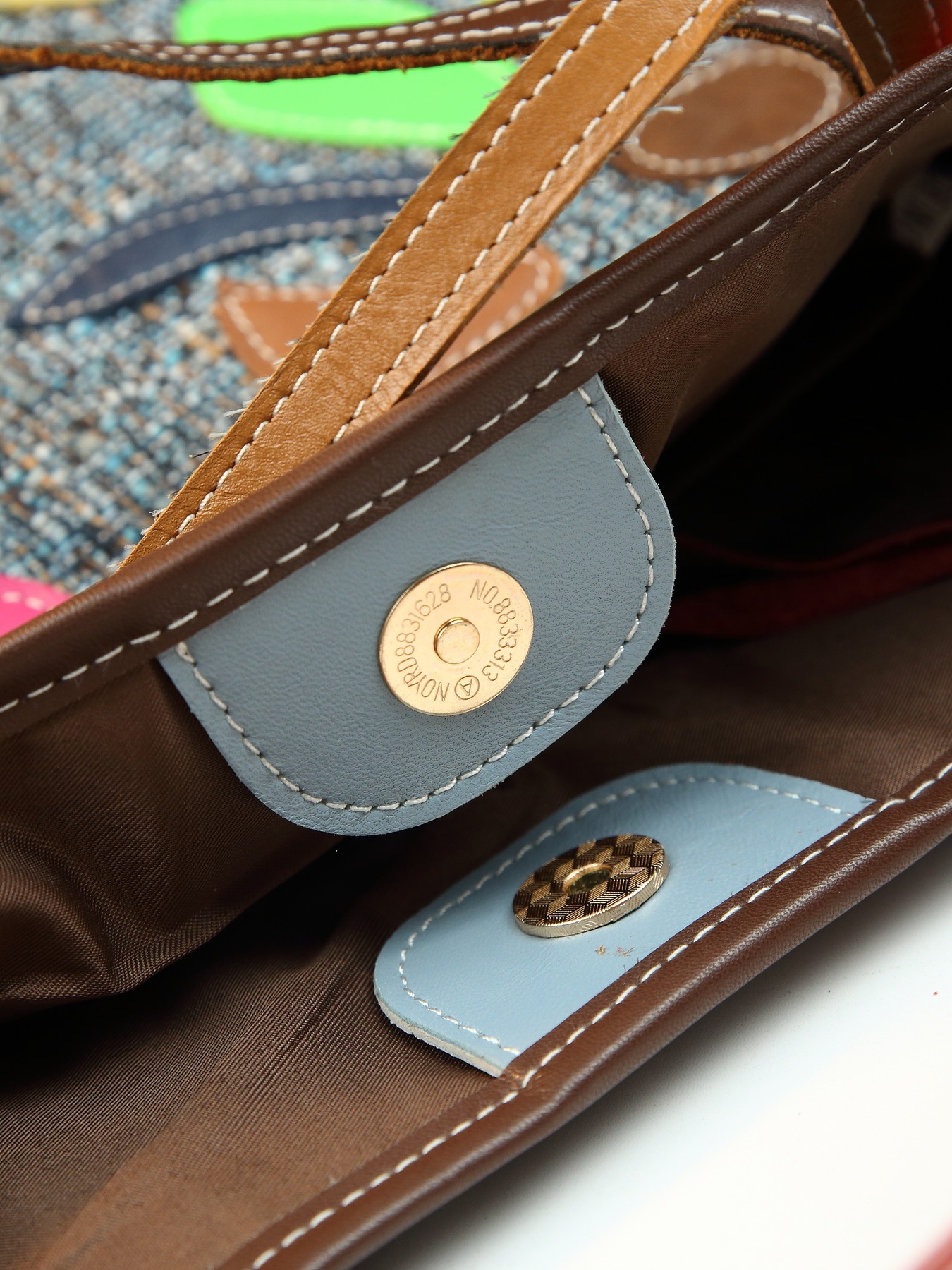 Women Genuine Leather Shoulder Bag Patchwork Irregular Graphic_voghion.com