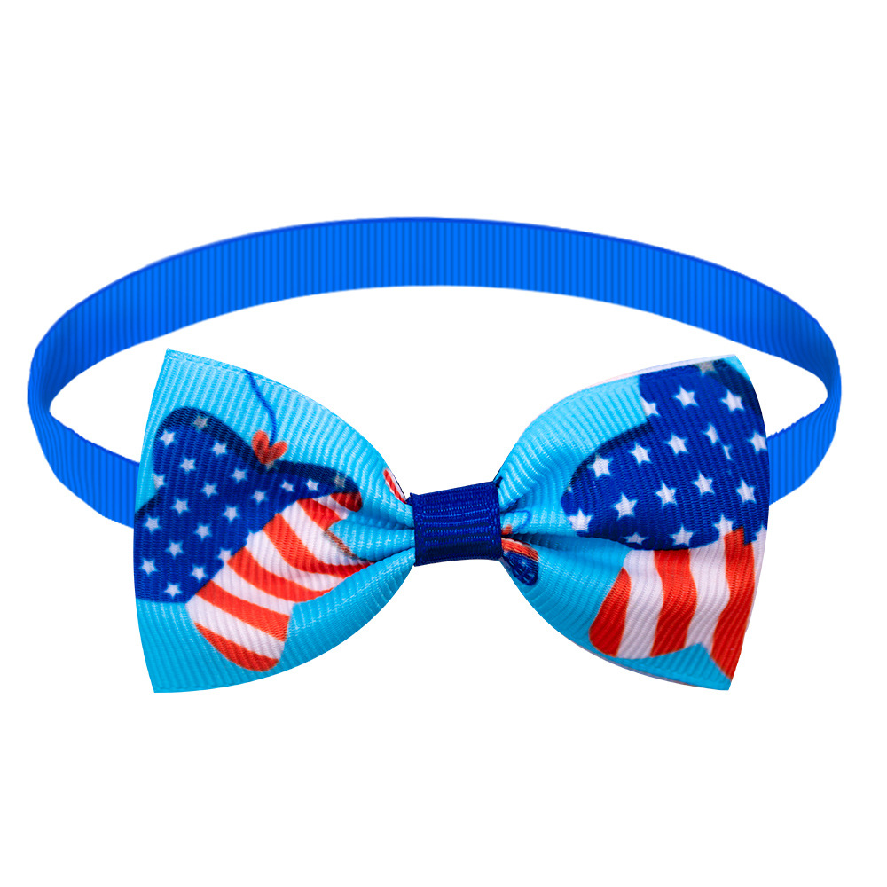 Independence Day Pet Bow Tie American Flag Sign display picture 3