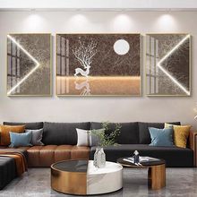 轻奢客厅沙发背景墙装饰画三联画壁画现代大气简约挂画抽象
