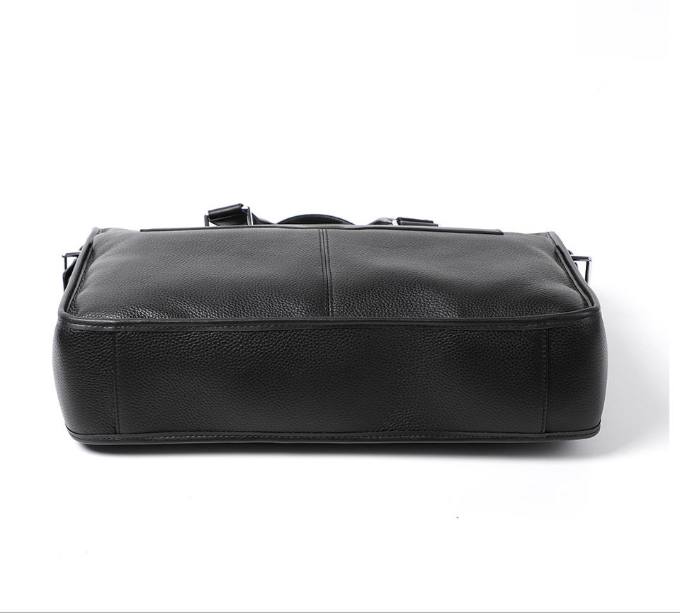 Túi xách tay nam da bò thật đựng laptop 15.6 inch 40×29×9 cm — Màu đen chi tiết 14