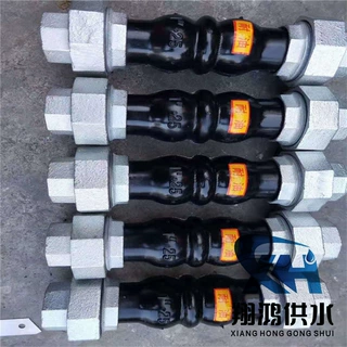 液压泵站用螺纹丝扣橡胶软连接 油任橡胶避震喉 双球柔性接头