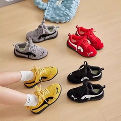 女の子の靴 2025 新しい秋の人気の子供用スポーツシューズ韓国スタイルの男の子のトレンディな道徳訓練靴フォレスト・ガンプの靴