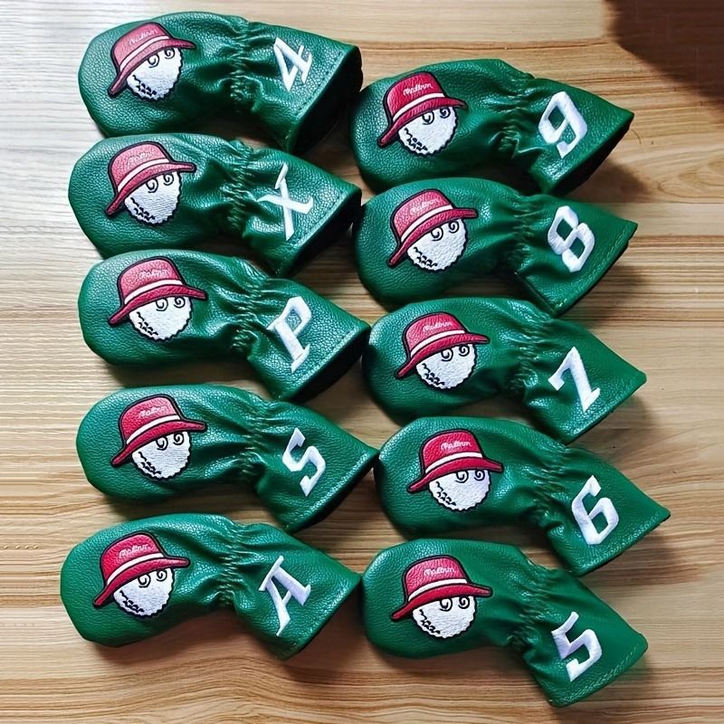 녹색 부드러운 가죽 아이언 세트(10개)