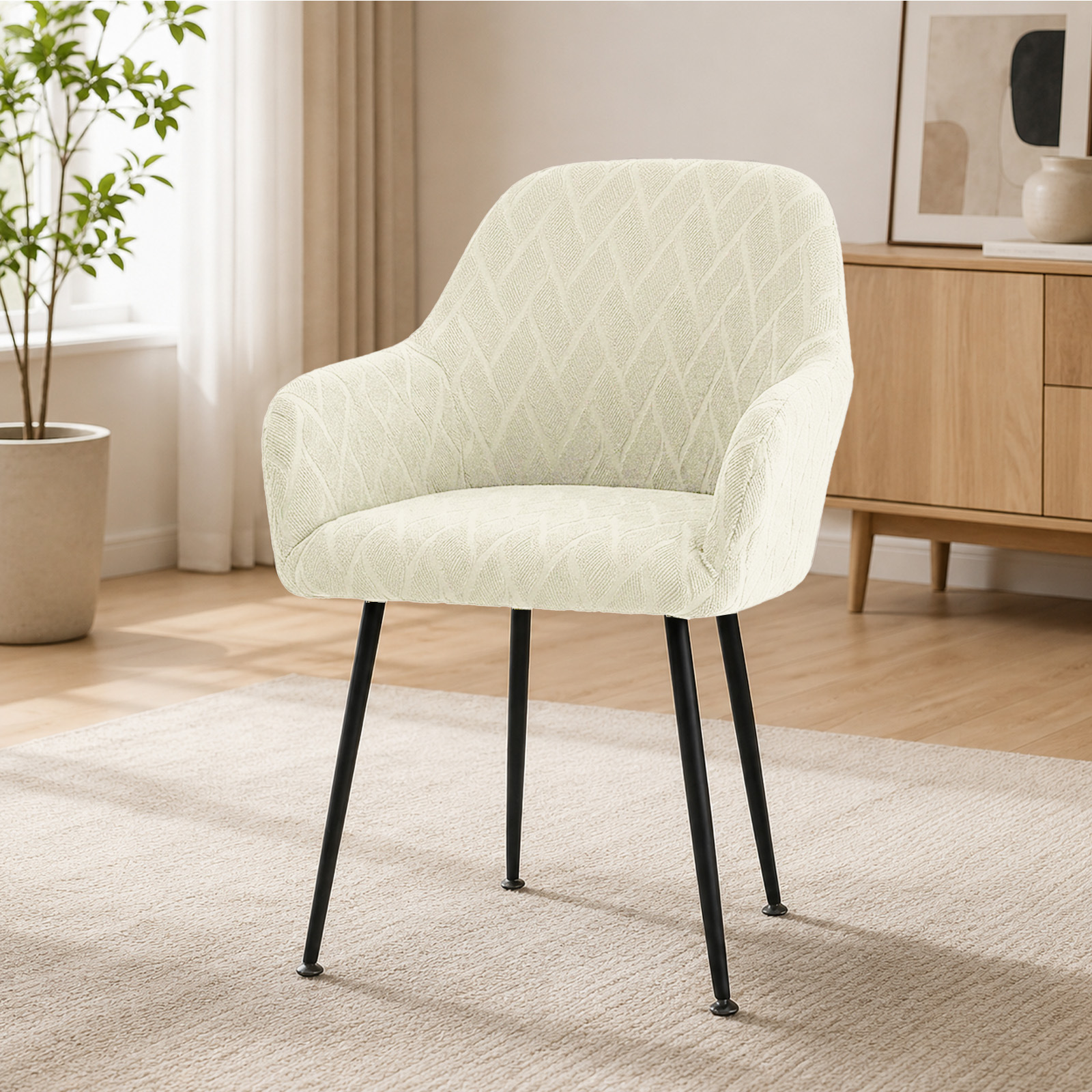 Cubierta de silla de hotel elástica doméstica de forma de hoja transfronteriza cubierta de silla giratoria cubierta de sillón alto cubierta de protección
